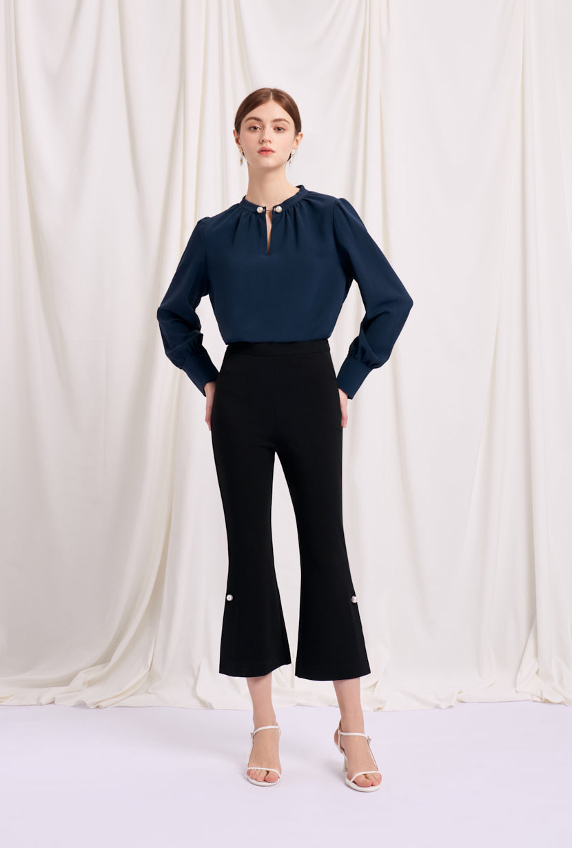 Buvette Pearl Blouse - Navy