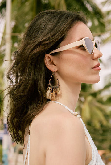 Boho Russet Tassel Dangling Earrings