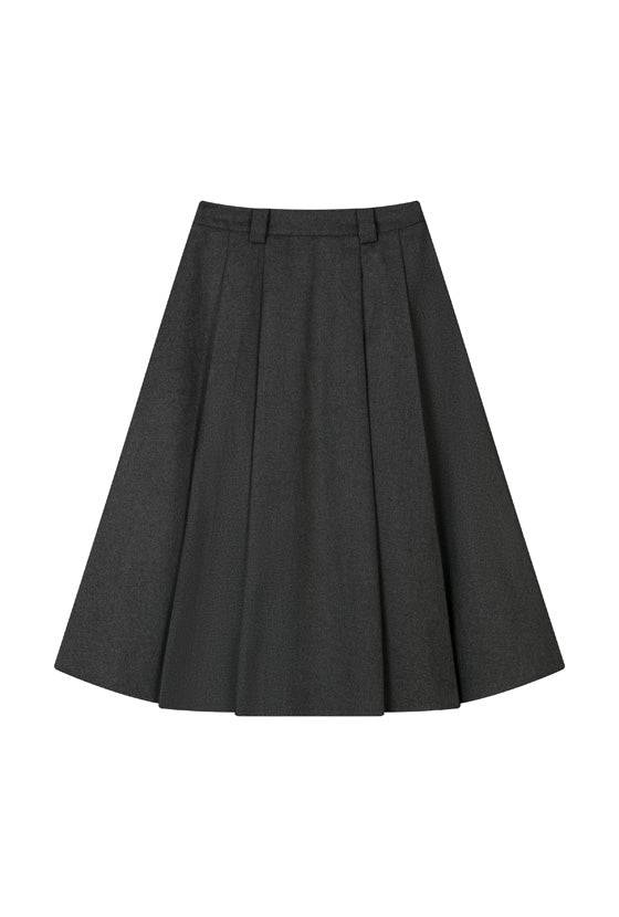 Blake Wool Blend Skirt - Grey