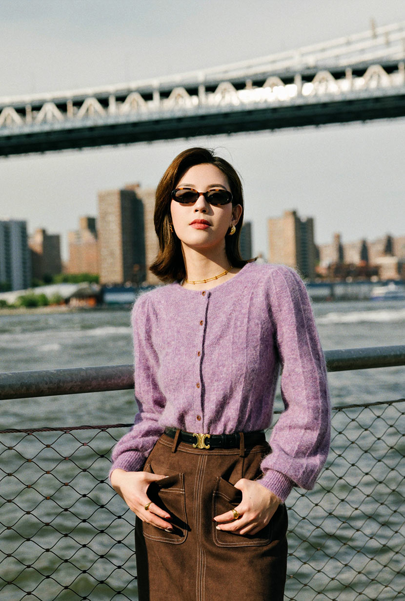 Diane Mohair Cardigan - Plum