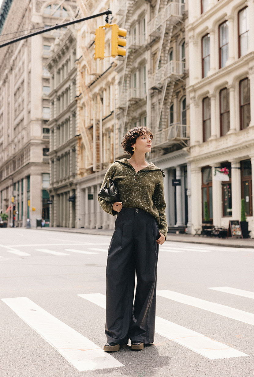 Barry Wool Sweater - Moss