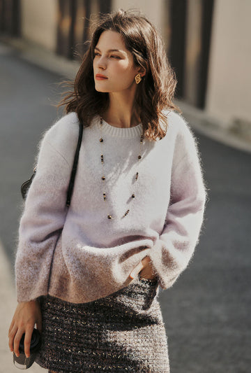 Dale Mohair Sweater - Ombre Plum