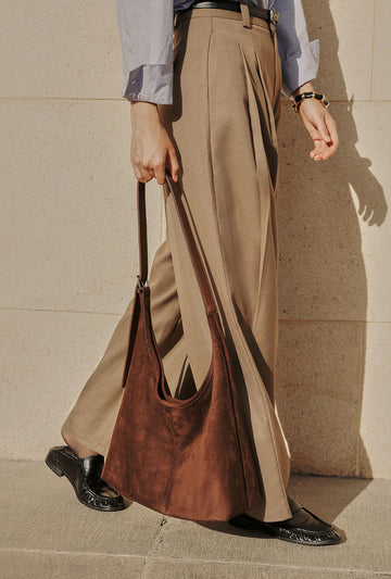 Suede Hobo Bag