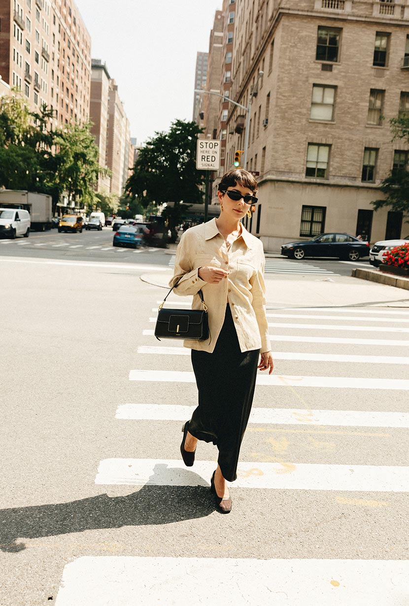 Nadine Satin Skirt - Black