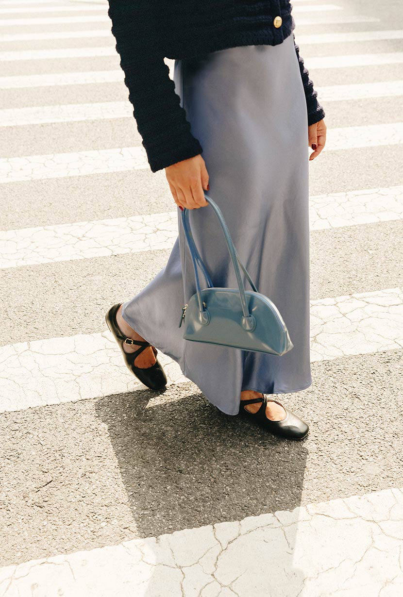 Nadine Satin Skirt  - Grey