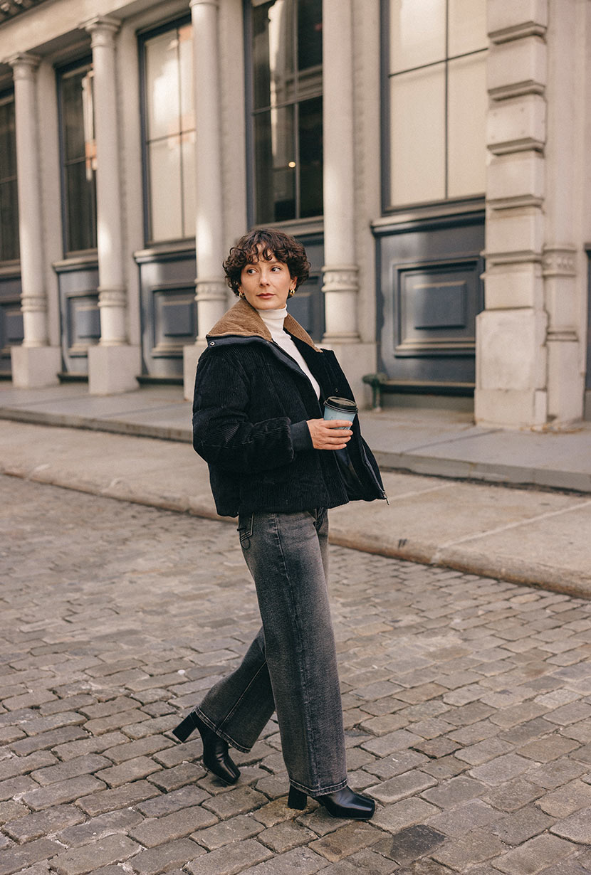 Cayden Mid Rise Straight Leg Jeans - Charcoal