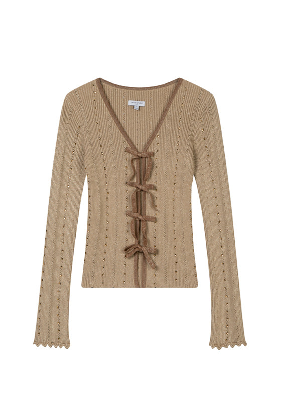 Reine Cotton Cardigan - Camel