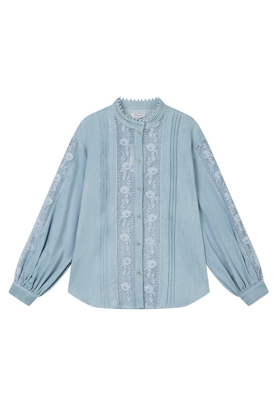 Aerin Blouse - Denim Blue