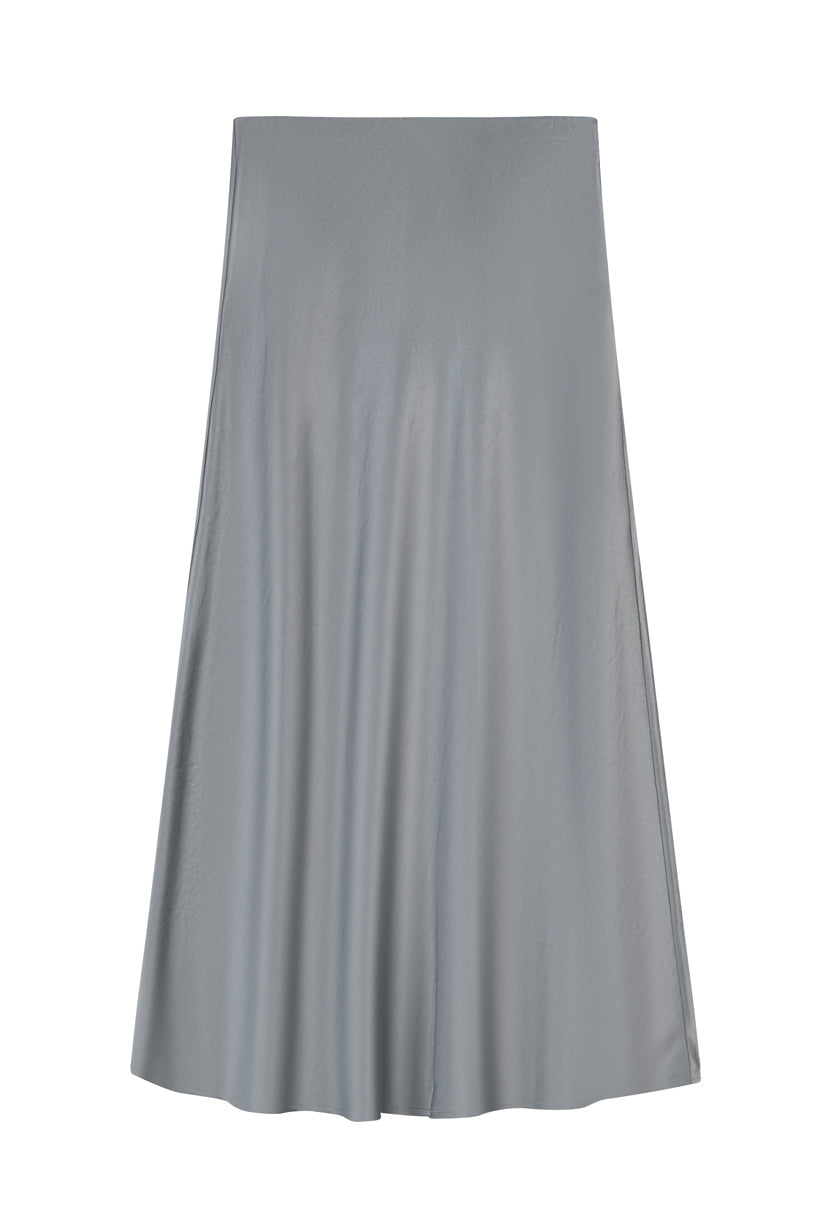 Nadine Satin Skirt  - Grey